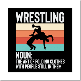 Wrestling Noun Wrestler Definition Folding Clothes Posters and Art